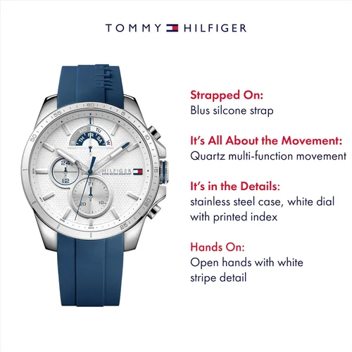 Miniatura 2 de Tommy Hilfiger Cool Sport - Reloj de cuarzo de acero inoxidable para hombre con correa de silicona