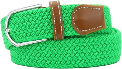 Miniatura 32 de Mixed Color Woven Stretch Braided Belts for Men and Women Fashion Elastic Belts