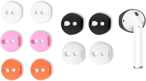 Zotech 2 pares de auriculares para Apple EarPods y AirPods 1 y 2, súper delgados de goma delgados y accesorios para la piel (paquete de color)