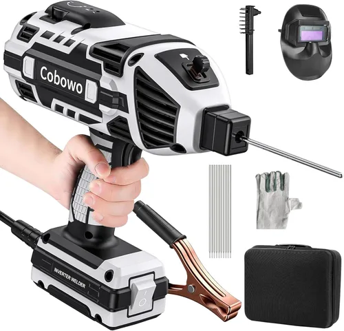 Miniatura 9 de Soldador MIG y palo 2 en 1: Soldador MIG y MMA de 250 A, núcleo de flujo de 110 V, inversor IGBT de mano sin gas, soldador de alimentación de Gris