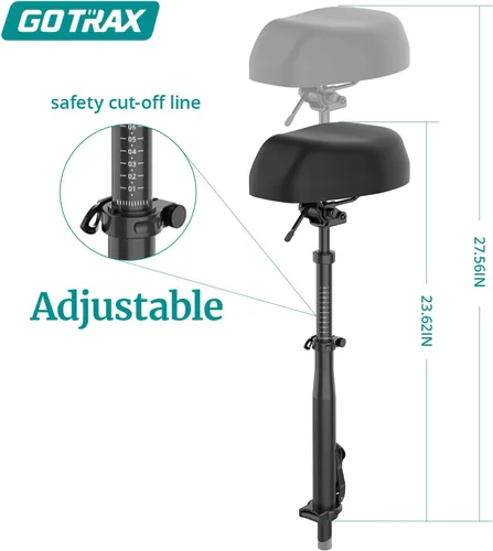 Miniatura 5 de Gotrax Asiento plegable para scooter, solo para APEX MAX, Fusion E-Scooter, ajustable, cómodo con absorción de golpes, soporta hasta 264 libras