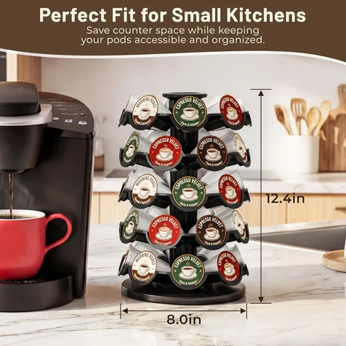 Miniatura 4 de Everie - Soporte para cápsulas de café compatible con cápsulas de 40 K