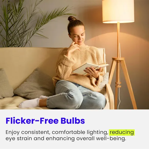 Miniatura 6 de Feit Electric Bombillas LED A19, equivalente a 40 W, no regulables, 450 lúmenes, base estándar E26, blanco suave de 2700 K, 80 CRI, vida útil de 10