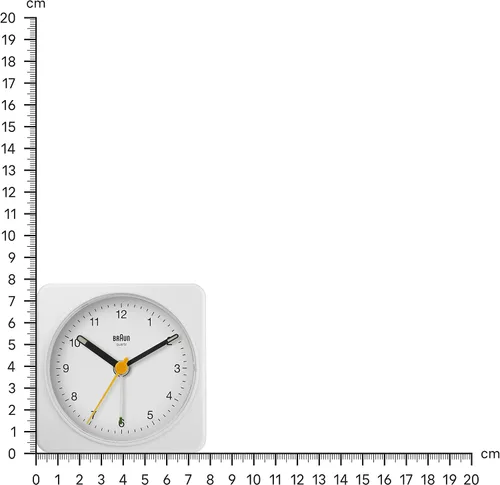 Miniatura 7 de Braun Reloj despertador analógico clásico con repetición y luz, movimiento de barrido de cuarzo silencioso, alarma de pitido Crescendo en blanco