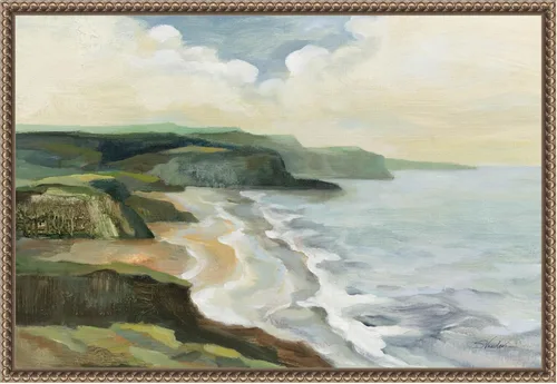 Amanti Art Lienzo enmarcado para pared, 16 x 23 pulgadas, Costa irlandesa de Silvia Vassileva, lienzo enmarcado para pared, obras de arte de