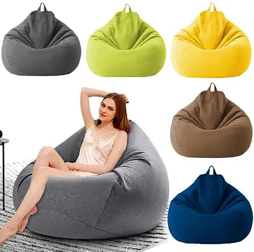 Miniatura 7 de Puf - Funda grande para sofá perezoso, funda para sofá, sin relleno, puf, cama, futón, tatami, puff relax, muebles de salón