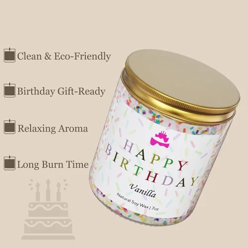 Miniatura 3 de Lihome Vela de feliz cumpleaños, regalos de cumpleaños para mujeres, hombres, mamá, papá, hermana, profesor, amigos, el mejor regalo para ideas