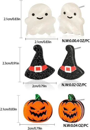 Miniatura 5 de Collar de Halloween para mujer, diseño de calabaza, fantasma, cadena de serpiente, collar de cadena de serpiente de plata, divertido suéter