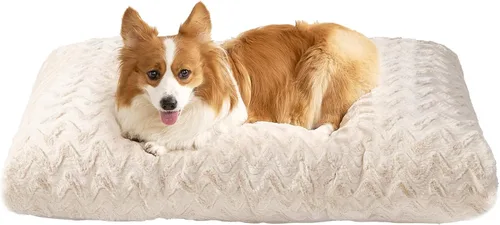 Miniatura 26 de EHEYCIGA Cama lavable para perros medianos para jaula de 29 x 21 pulgadas, almohadilla reversible para perreras para perros con un peso de hasta 35