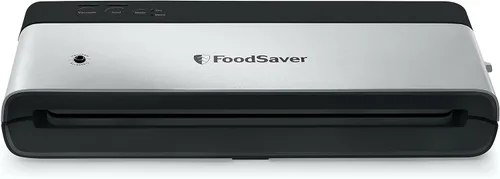 Miniatura 2 de FoodSaver Paquete de máquinas y bolsas de sellado al vacío Sellador al vacío compacto PowerVac + bolsas de ajuste personalizado Negro