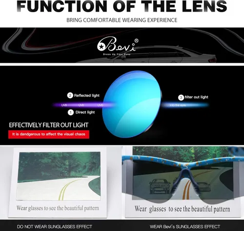 Miniatura 4 de Bevi Lentes de sol deportivos polarizados TR90, marco duradero y ultraligero para hombres y mujeres, béisbol, correr, ciclismo, golf