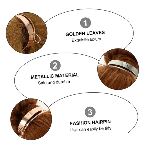 Miniatura 8 de Mikinona 2 extensiones de cabello de metal para novia, pinzas de metal para el cabello para mujeres, horquillas en forma de U, palillos de pelo