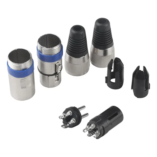 Miniatura 3 de Conector de cable XLR de 3 pines macho y hembra para cable de señal DMX o conector de micrófono mezclador de audio