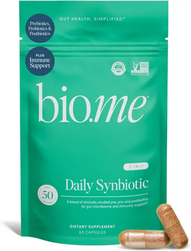 Synbiotic - Prebióticos, probióticos y postbióticos 3 en 1 para la salud digestiva, salud intestinal, apoyo inmunológico y alivio de la hinchazón
