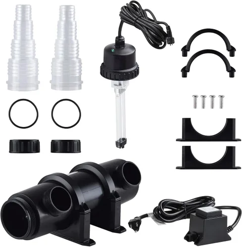 Miniatura 4 de Alpine Corporation Clarificador UV de 9 vatios de 4 pulgadas de alto diseñado para uso fuera del agua Negro