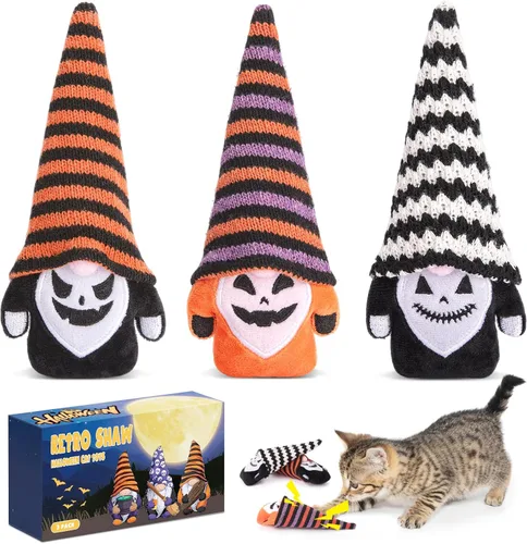 Miniatura 9 de Juguetes de Navidad para gatos Retro Shaw, juguetes de hierba gatera de Navidad para gatitos, juguete seguro para limpieza de dientes de gatitos