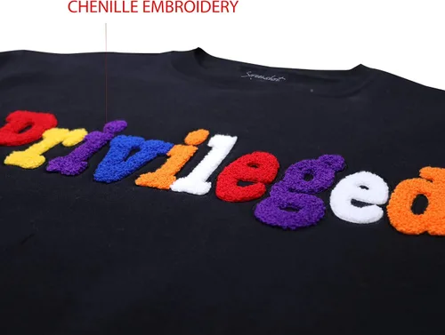 Miniatura 62 de SCREENSHOT APPLIQUE F11966 Premium Fleece Streetwear Chenille EMB Crew Neck Sweatshirt - Classic Fit