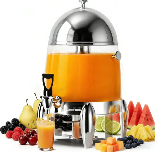 Miniatura 9 de WantJoin - Dispensador de bebidas con soporte, dispensador de bebidas para fiestas, dispensador de agua de acero inoxidable con núcleo de hielo
