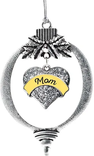 Miniatura 74 de Inspired Silver - Red Merry - Adorno de Navidad plateado - Adorno de árbol de Navidad con dije de corazón con circonita cúbica - Decoración colgante