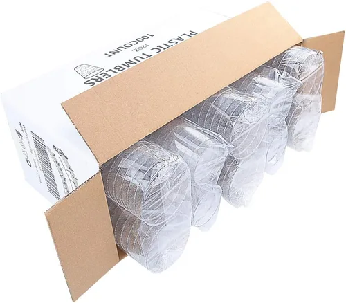 Miniatura 6 de WDF Paquete de 100 vasos desechables de plástico con purpurina plateada, 12 onzas, sin BPA, resistentes, ideales para fiestas de Navidad, bodas, uso