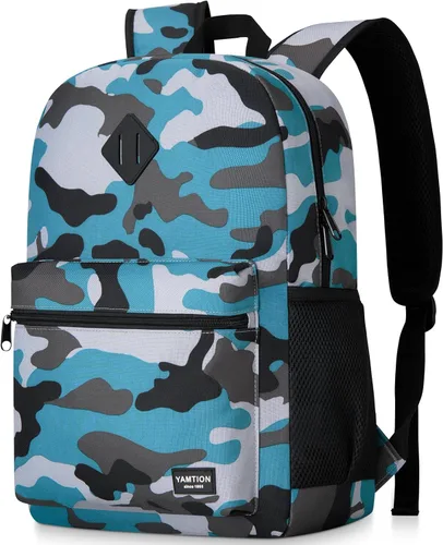 Miniatura 16 de YAMTION Mochila escolar, mochila clásica unisex para adolescentes con puerto USB para escuela secundaria, universidad, oficina, trabajo, viajes