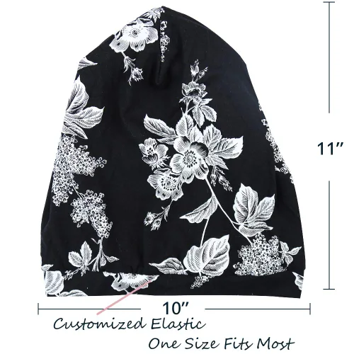 Miniatura 11 de Alnorm - Gorro con forro de satén y suave banda elástica para hombres y mujeres, talla única Se ajusta a la mayoría