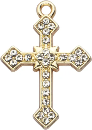 Paquete de 20 dijes de diamantes de imitación chapados en oro, accesorios de cristal para collares, pulseras, joyería, manualidades, bricolaje
