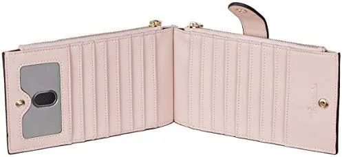 Miniatura 4 de Travelambo Billetera plegable con bloqueo RFID para mujer, con bolsillo con cremallera