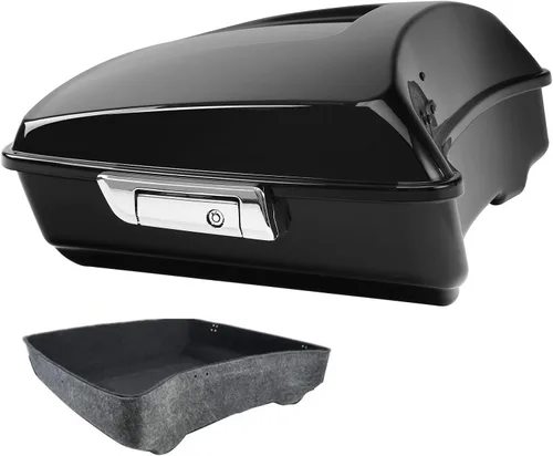 TCT-MOTORPARTS Caja de cola de equipaje de viaje de motocicleta cortada de 10.7 pulgadas para Harley Touring 2014-2025 Road King Glide Street Glide