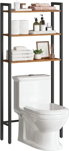 Miniatura 10 de HOOBRO - Estante de almacenamiento sobre el inodoro, organizador de baño de 3 niveles sobre el inodoro, estantes de almacenamiento de baño