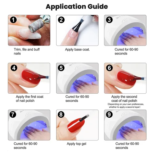 Miniatura 9 de Vishine Juego de esmaltes de uñas de gel, 6 colores, caja de regalo de arte de uñas, kit de esmalte de gel UV LED, 6 unidades, 0.3 fl oz