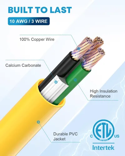 Miniatura 3 de Kohree Cable adaptador de generador NEMA 5-15P a L14-30R, adaptador de 3 clavijas a 4 clavijas, STW 10 AWG 12 pulgadas, generador macho de 15