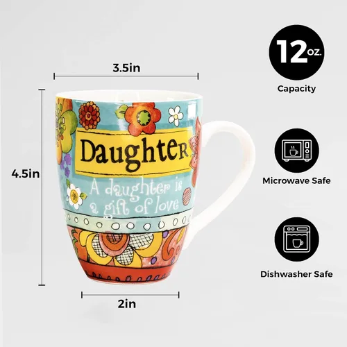 Miniatura 4 de Divinity Boutique Taza de cerámica y pila de notas, hija, 12 onzas