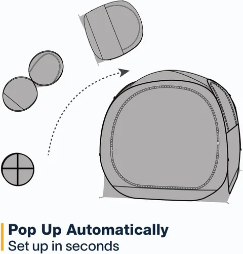 Miniatura 5 de EighteenTek® - Cápsula deportiva con suelo adjunto, visión clara de 360°, protección UV UPF 50+, refugio instantáneo impermeable para todo