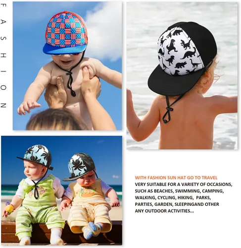 Miniatura 35 de Sombrero de béisbol para niños, sombrero de protección solar para niños pequeños, sombreros de algodón, sombrero de sol para bebés, niñas y niños