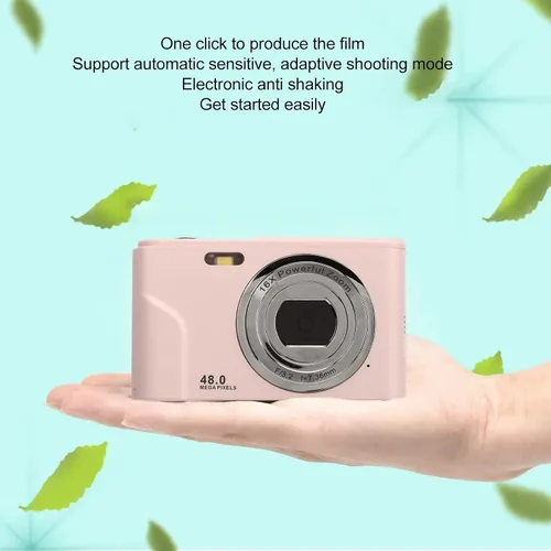 Miniatura 2 de Cámara digital, 1080P HD de 2.4 pulgadas, mini cámara compacta con zoom de 16X, cámara de video portátil y recargable para adultos, estudiantes