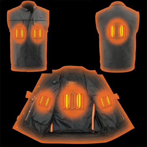 Miniatura 6 de Milwaukee Leather Men's Standard Mlm3524set Black All Season Leather Club Vest