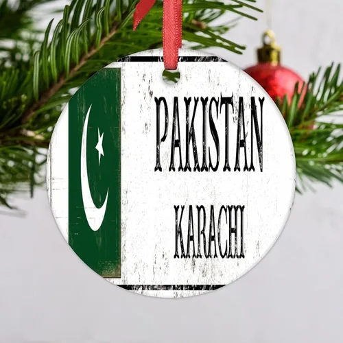Miniatura 23 de Adornos de Navidad de Estambul 2023, bandera de pavo, decoraciones de Navidad para árbol, país, ciudad, recuerdo, fiesta, vacaciones, decoraciones