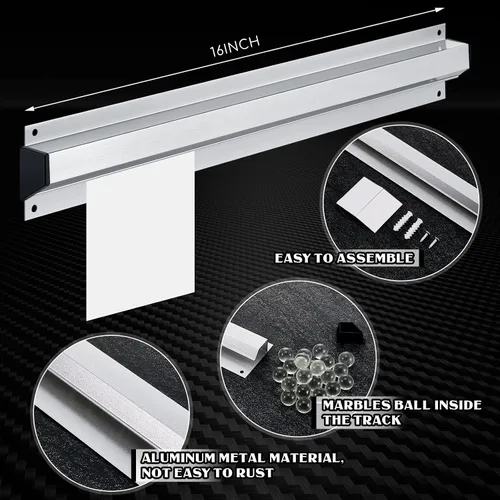 Miniatura 2 de Henoyso Soporte para boletos de restaurante de 16 pulgadas, soporte de recibos, soporte de aluminio para boletos de pedido, estante de cheques