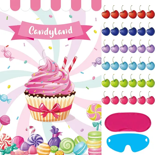 Miniatura 18 de Juego de fiesta de Hooqict Pin The Hat On The Cat para gatos, juegos de fiesta de cumpleaños de gato para niños, suministros de fiesta de cumpleaños