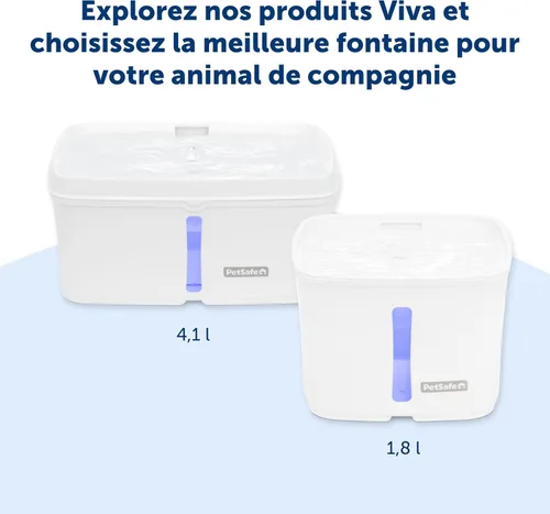 Miniatura 4 de PetSafe Viva Pet Fountain - Fomenta la hidratación saludable - Dispensador automático de agua con doble filtración - Fuente de agua ultra silenciosa