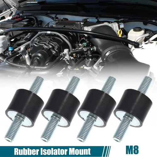 Miniatura 2 de X AUTOHAUX 4 piezas M8 - Amortiguador aislante de goma antivibración para automóvil, 0.984 x 0.787 in, montaje de bobina de goma, soportes