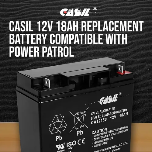Miniatura 3 de Casil Terminal de batería recargable SLA AGM de 12V 18Ah, tuerca y perno (NB), reemplazo EXP12180 ML18-12 UB12180 FM12180 TL1218 6fm18