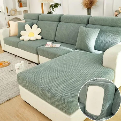 Miniatura 12 de Funda mágica universal para interior de sofá, funda de sofá resistente al desgaste, funda de sofá modular en forma de L, diván con cojín separado