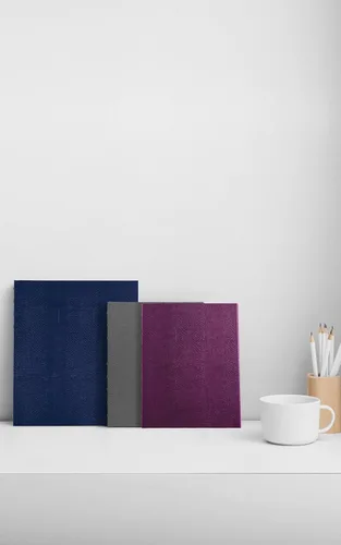 Miniatura 6 de Blueline MiracleBind™ - Cuaderno recargable, tapa dura tipo lagarto, 11 pulgadas x 9-1/16 pulgadas, 150 páginas a rayas, uva (AF11150.95)