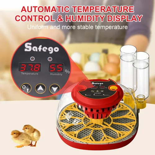 Miniatura 2 de Incubadoras para incubar huevos: kit de incubadora de huevos de pollo, codorniz, pato, pájaro, pollito con girador automático de huevos y pantalla