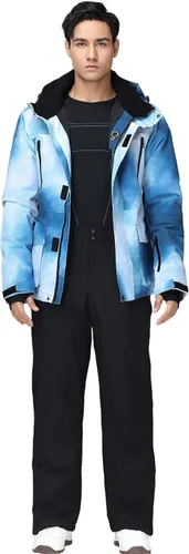 Miniatura 2 de Oymyakon Traje de esquí para hombre, impermeable, para nieve, chaqueta y pantalones de snowboard, para invierno, al aire libre, a prueba de viento