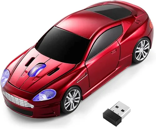 Miniatura 11 de Inalámbrico Coche Deportivo Ratón Ordenador Portátil Ratones Ópticos Ratones USB 2.4GHz (Plata)