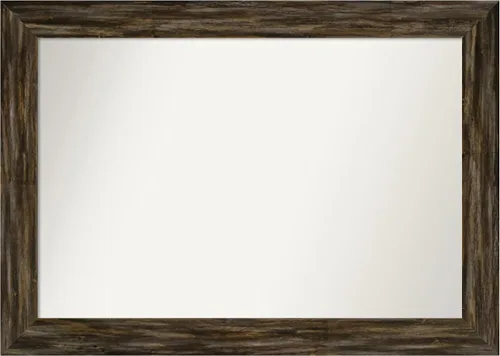 Miniatura 159 de Amanti Art Espejo de baño marrón para sobre el fregadero, 25 x 25 pulgadas, hecho a medida, espejo de tocador cuadrado marrón medio, marco de madera