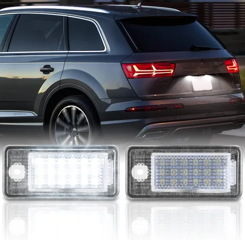 Luces LED SMD completas para matrícula compatibles con Audi A3 S3 A4 S4 A6 S6 C6 A8 S8 Q7 RS4, lámparas de número de placa Avant quattro Cabriolet,